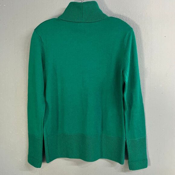 Orvis green turtle neck 100% wool sweater small 731 - Picture 2 of 7